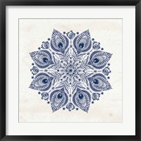 Bohemian Vibes VI Mandala Blue Fine Art Print