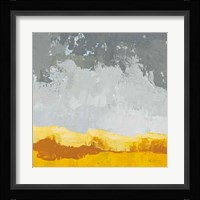 Landscape Yellow Grey Framed Print