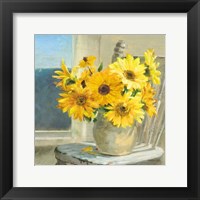 Sunflowers by the Sea Crop Light Fine Art Print