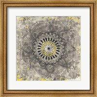 Gray Concentric Mandala Fine Art Print