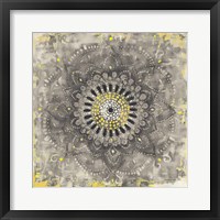 Gray Concentric Mandala Fine Art Print