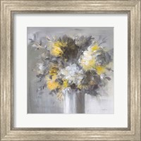 Weekend Bouquet Yellow Gray Fine Art Print