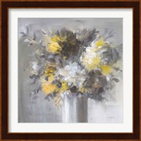 Weekend Bouquet Yellow Gray Fine Art Print