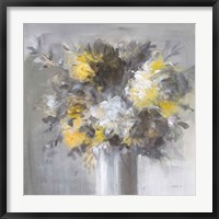 Weekend Bouquet Yellow Gray Fine Art Print