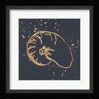 Gold Nautilus I Framed Print