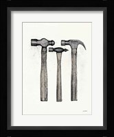 Hammers with Color Crop Framed Print