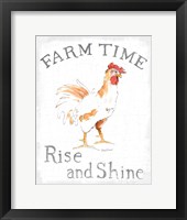 Farm Time Enamel v2 Framed Print