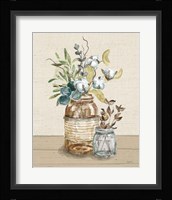 Cotton Bouquet III Cream Framed Print