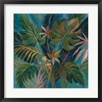 Midnight Tropical Leaves Fine Art Print