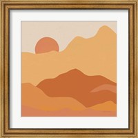 Mountainous II Orange Fine Art Print