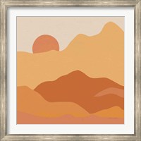 Mountainous II Orange Fine Art Print