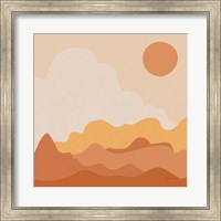 Mountainous I Orange Fine Art Print