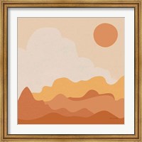 Mountainous I Orange Fine Art Print