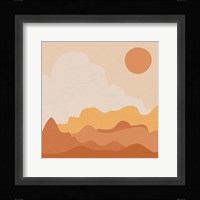 Mountainous I Orange Fine Art Print