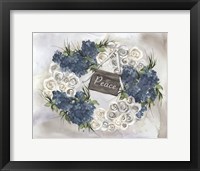 Hydrangea Wreath Blue Fine Art Print