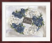 Hydrangea Wreath Blue Fine Art Print