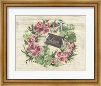 Hydrangea Wreath Green & Pink Fine Art Print