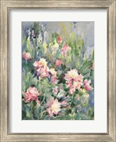 Watercolor Garden of Roses Fine Art Print