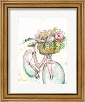 Bicycle with Flower Basket Fine Art Print