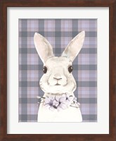 Plaid Bunny Floral Fine Art Print
