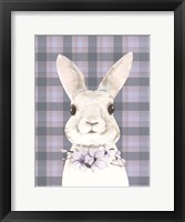 Plaid Bunny Floral Fine Art Print