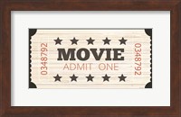 Admit One Movie Ticket Fine Art Print