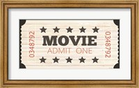 Admit One Movie Ticket Fine Art Print