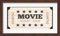 Admit One Movie Ticket Fine Art Print
