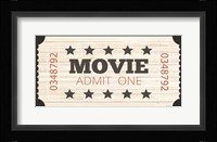 Admit One Movie Ticket Fine Art Print