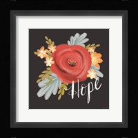 Hope Floral Framed Print