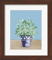 Herb Garden V White Navy Fine Art Print