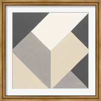 Triangles I Neutral Crop Fine Art Print