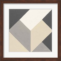 Triangles I Neutral Crop Fine Art Print