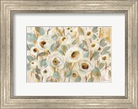 White Gold and Sage Floral Fine Art Print
