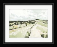 Rolling Pastures Sketch II Framed Print