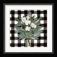 Buffalo Check Cut Paper Bouquet I Fine Art Print