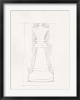 Chess Set Sketch I Fine Art Print