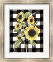 Buffalo Check Sunflower I Fine Art Print