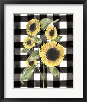 Buffalo Check Sunflower I Fine Art Print