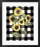 Buffalo Check Sunflower II Framed Print