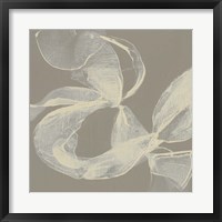 White Ribbon on Beige II Framed Print