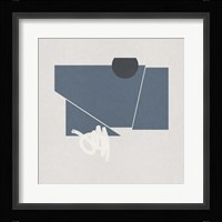 Blue Felt I Framed Print