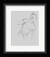 Male Torso Sketch II Framed Print