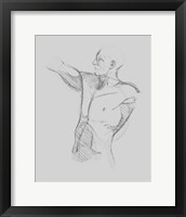Male Torso Sketch IV Framed Print