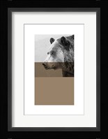 Geo Bear Framed Print