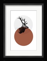 Geo Elk Framed Print