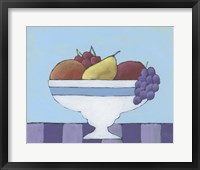 White Fruit Bowl II Framed Print