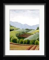 Tuscan Valley Sketch II Framed Print