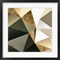 Gold Polygon Wall I Fine Art Print