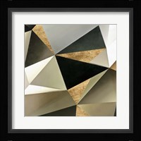 Gold Polygon Wall II Framed Print